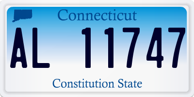 CT license plate AL11747