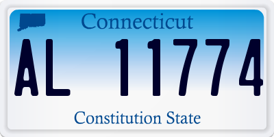 CT license plate AL11774