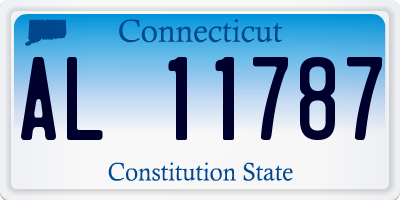 CT license plate AL11787
