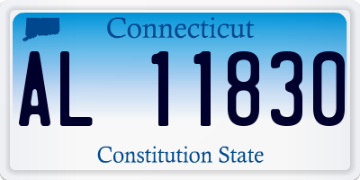CT license plate AL11830