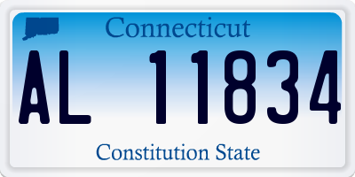 CT license plate AL11834
