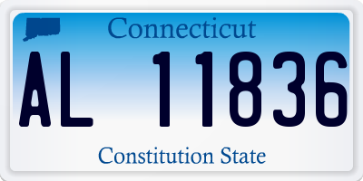 CT license plate AL11836