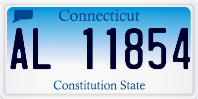 CT license plate AL11854