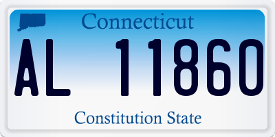 CT license plate AL11860