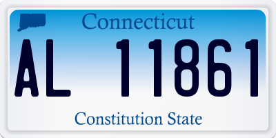 CT license plate AL11861