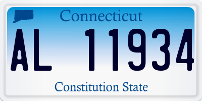 CT license plate AL11934