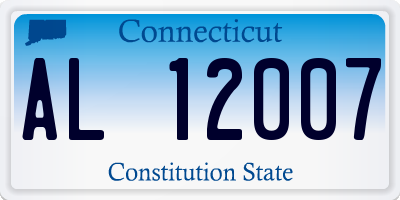 CT license plate AL12007