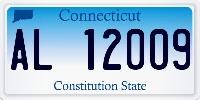 CT license plate AL12009