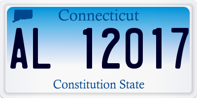 CT license plate AL12017
