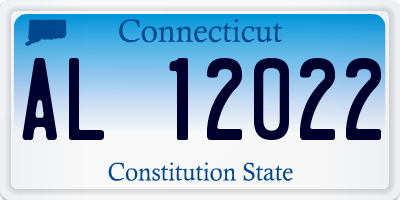 CT license plate AL12022