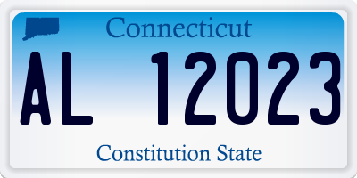 CT license plate AL12023