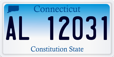CT license plate AL12031