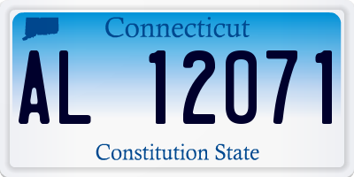 CT license plate AL12071