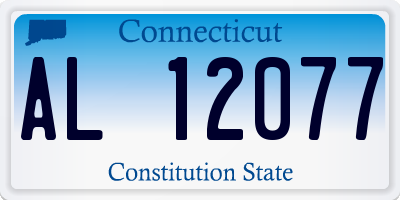 CT license plate AL12077