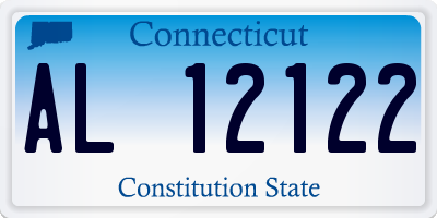 CT license plate AL12122