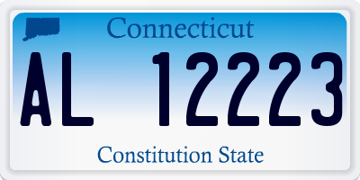 CT license plate AL12223