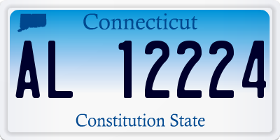 CT license plate AL12224