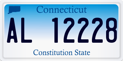 CT license plate AL12228