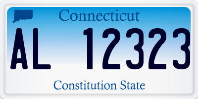 CT license plate AL12323