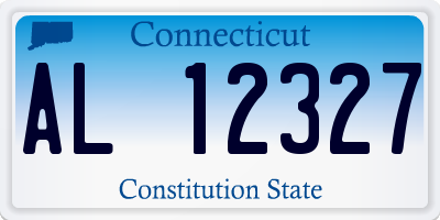 CT license plate AL12327