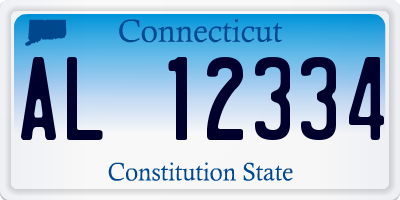 CT license plate AL12334