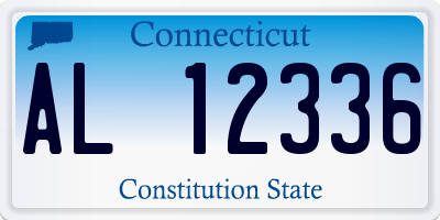 CT license plate AL12336
