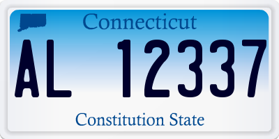 CT license plate AL12337