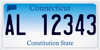 CT license plate AL12343