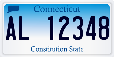 CT license plate AL12348