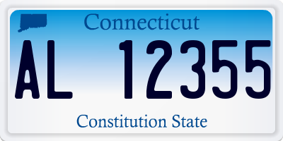 CT license plate AL12355