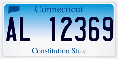 CT license plate AL12369