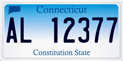 CT license plate AL12377