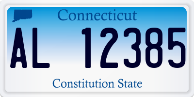 CT license plate AL12385