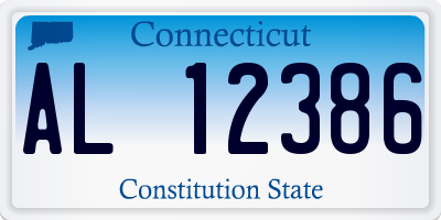CT license plate AL12386
