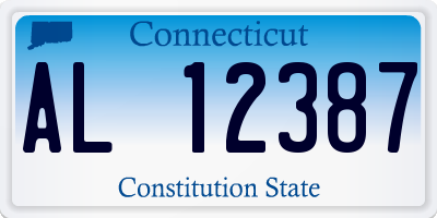 CT license plate AL12387