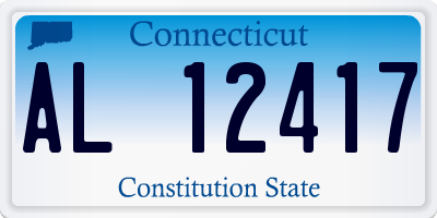 CT license plate AL12417