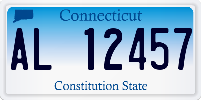 CT license plate AL12457