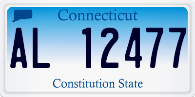 CT license plate AL12477