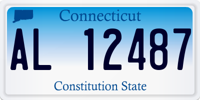 CT license plate AL12487