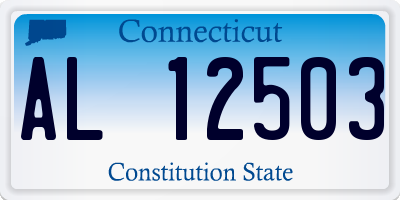 CT license plate AL12503