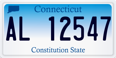 CT license plate AL12547
