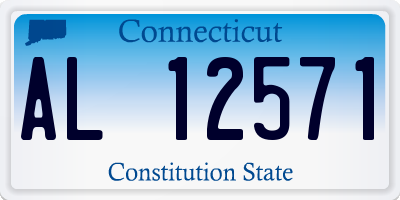 CT license plate AL12571