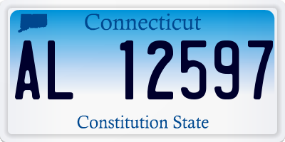 CT license plate AL12597
