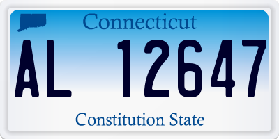 CT license plate AL12647