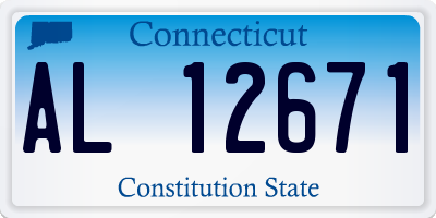 CT license plate AL12671