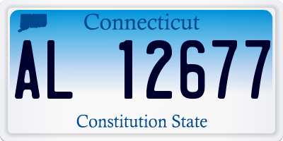 CT license plate AL12677