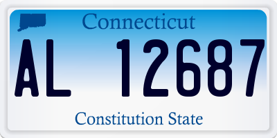 CT license plate AL12687