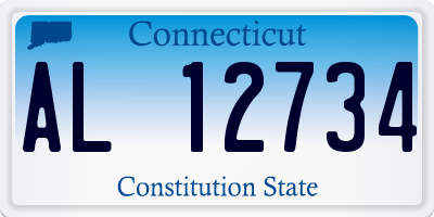 CT license plate AL12734