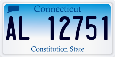 CT license plate AL12751