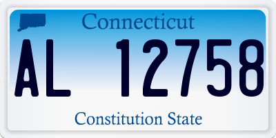 CT license plate AL12758